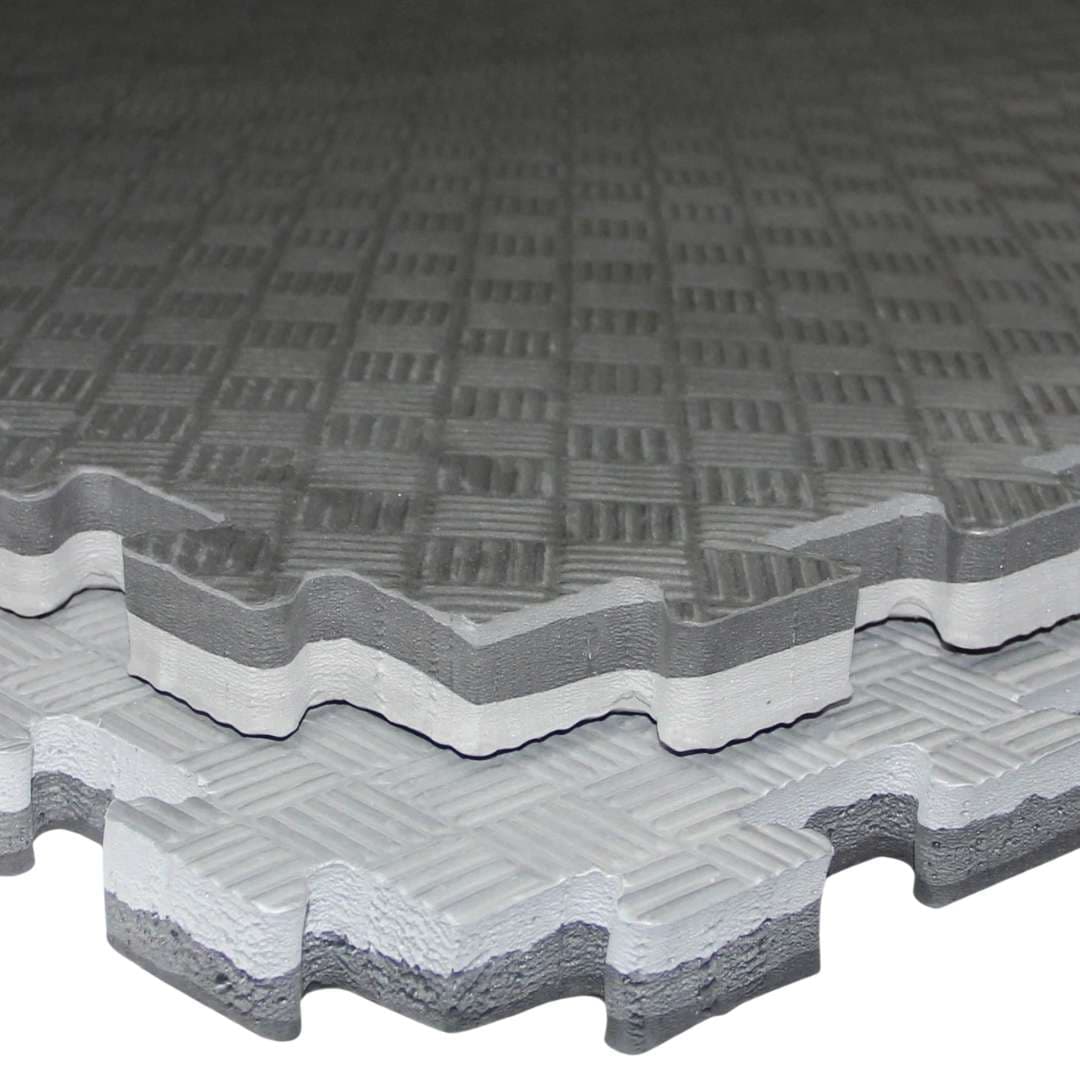 10 Adet Tatami Minderi 100x100 cm 26 mm SİYAH - GRİ