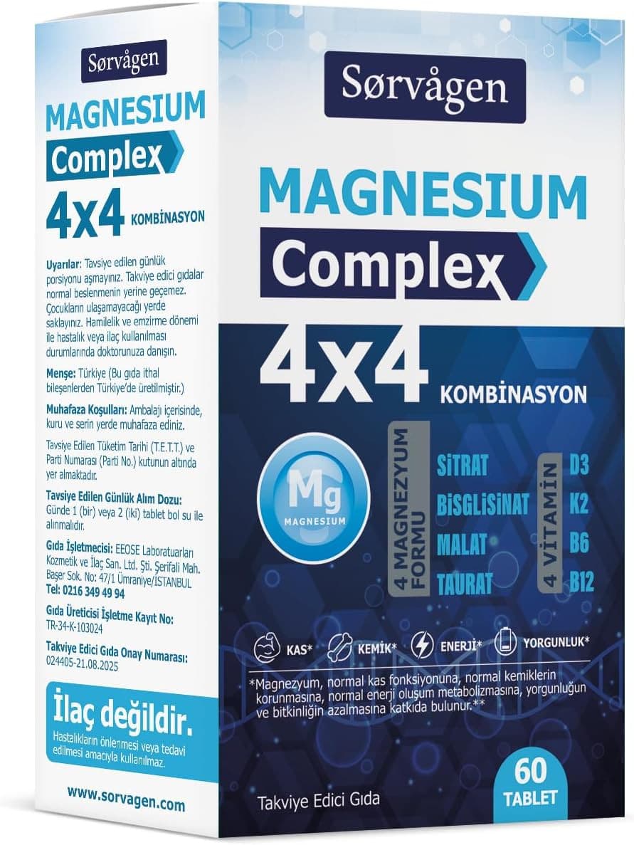 SORVAGEN 4x4 MAGNEZYUM COMPLEX - 60 Tablet