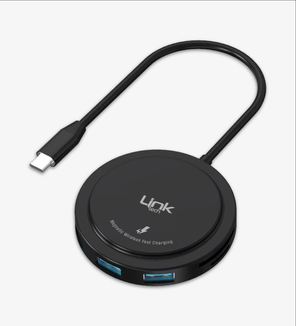 A200 Premium 6 in 1 Wireless Charge Pad, Type-C Hub and Card Reader