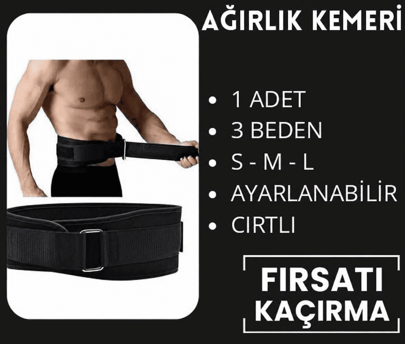 Ayarlanabilir Ağırlık Kemeri Cırtlı
