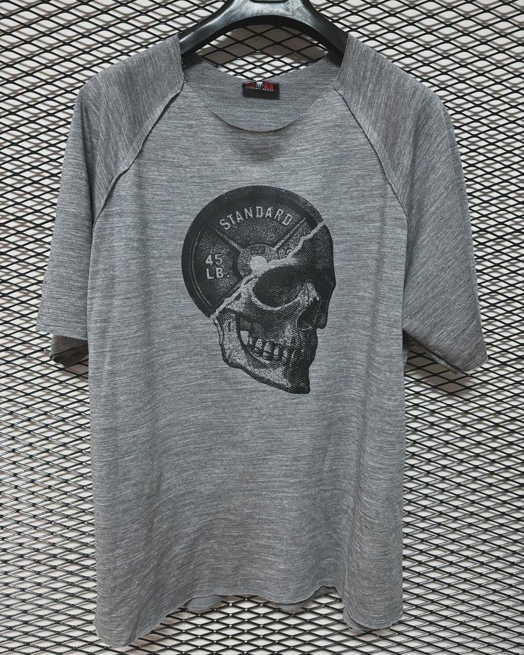 Beast Mode T-Shirt Reglan Kol Oversize Koyu Gri Kuru Kafa Baskılı