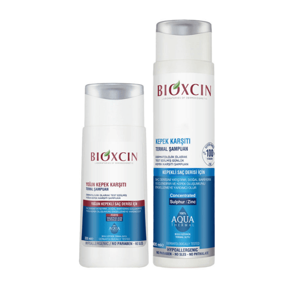 Bioxcin Aqua Thermal Kepek Karşı Etkili Şampuan Seti 200 ml + 300 ml