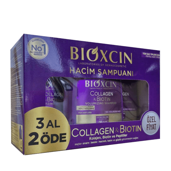 Bioxcin Collagen Biotin Saç Dökülmesine Karşı Şampuan 300 ml- 3 Al 2 Öde