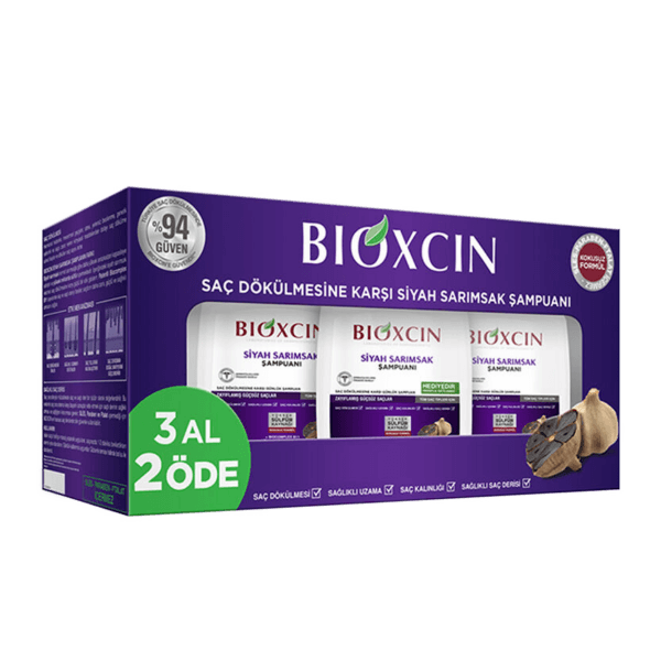 Bioxcin Saç Dökülmesine Karşı Siyah Sarımsak Şampuanı 300 ml - 3 Al 2 Öde
