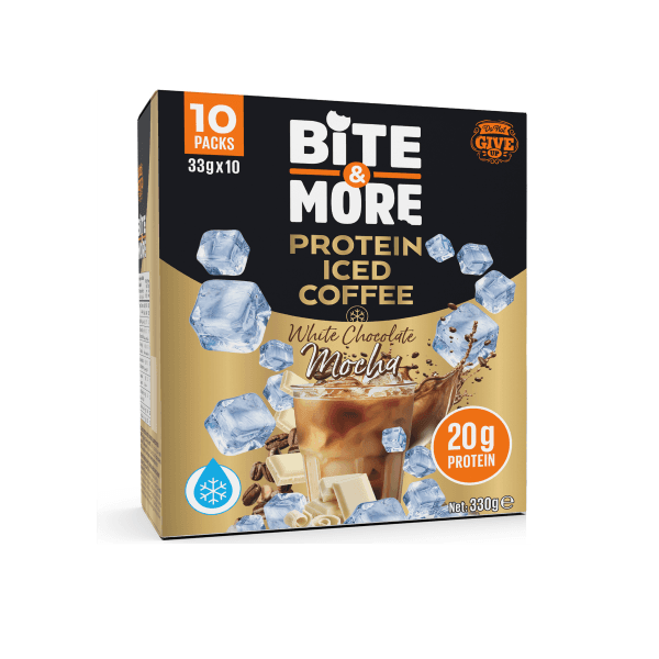 Bite More Proteinli Soğuk Kahve White Chocolate Mocha 33 gr 10 Adet