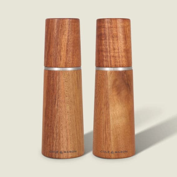 Cole & Mason Marlow Doğal Akasya Tuz ve Karabiber Değirmenleri 185mm
