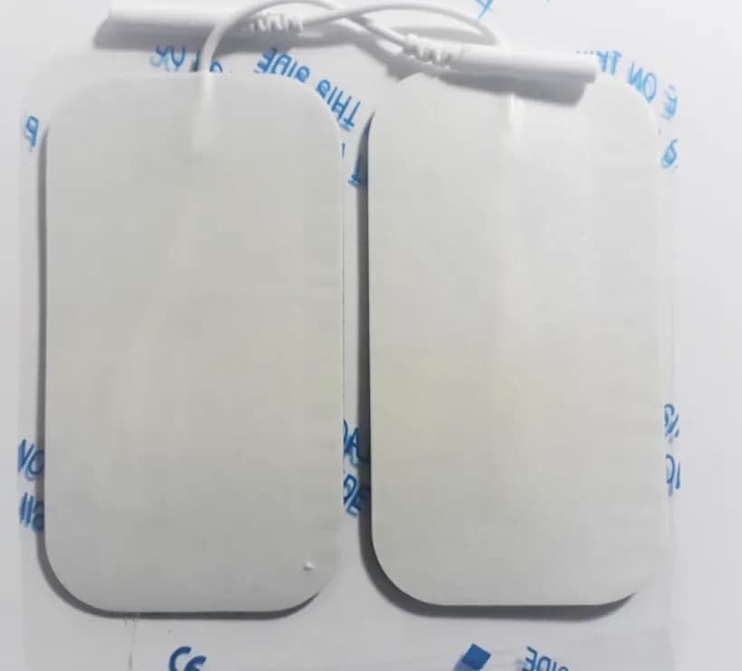 Chattanooga ve Compex Tens Cihazı Uyumlu Elektrot Pedi, Düz Girişli-Kablolu-Soketli 5 x 9 cm