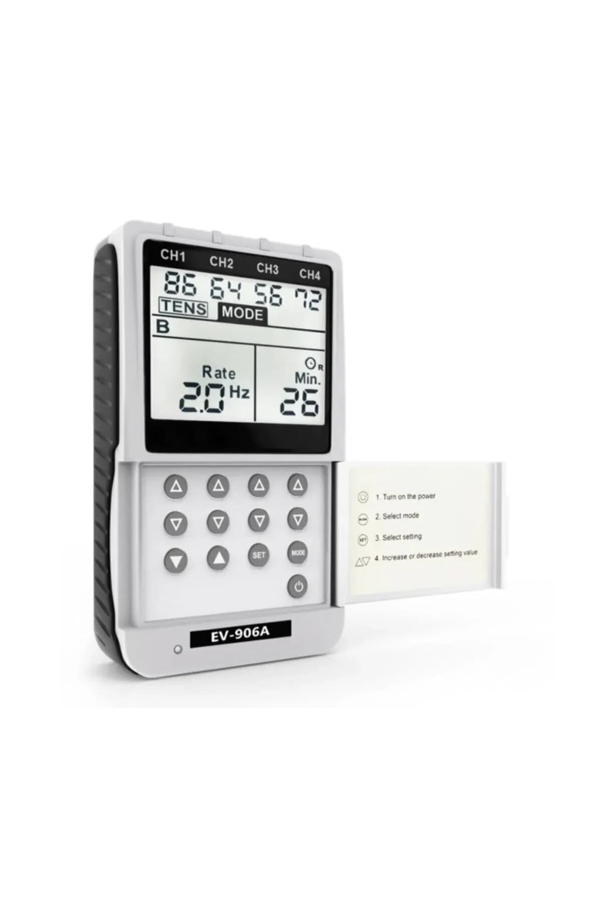 Everyway EV-906A Dijital Tens Ems 4 Kanallı Kas Stimülatörü Adaptörlü