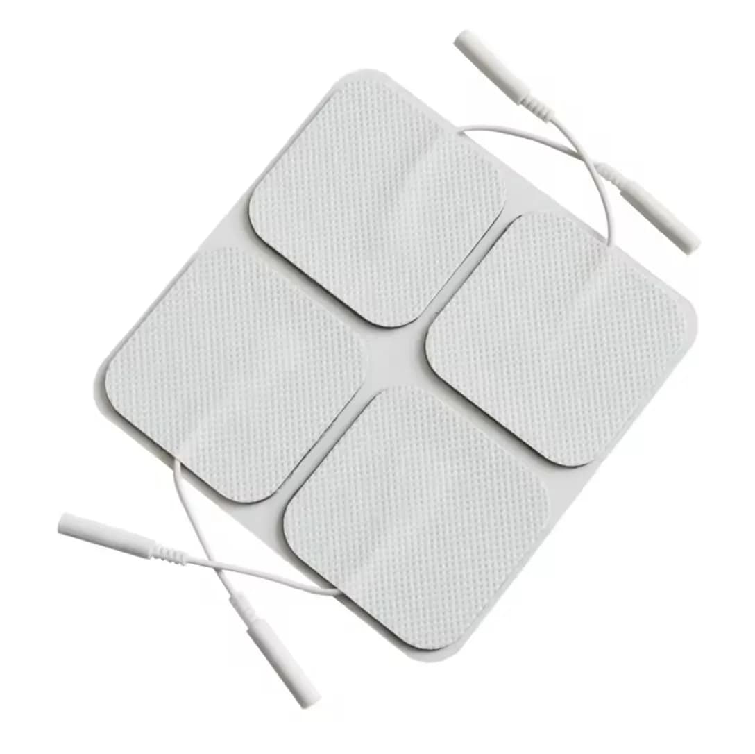 Globus Tens Cihazı Uyumlu Elektrot Pedi, Düz Girişli-Kablolu-Soketli 5 x 5 cm,