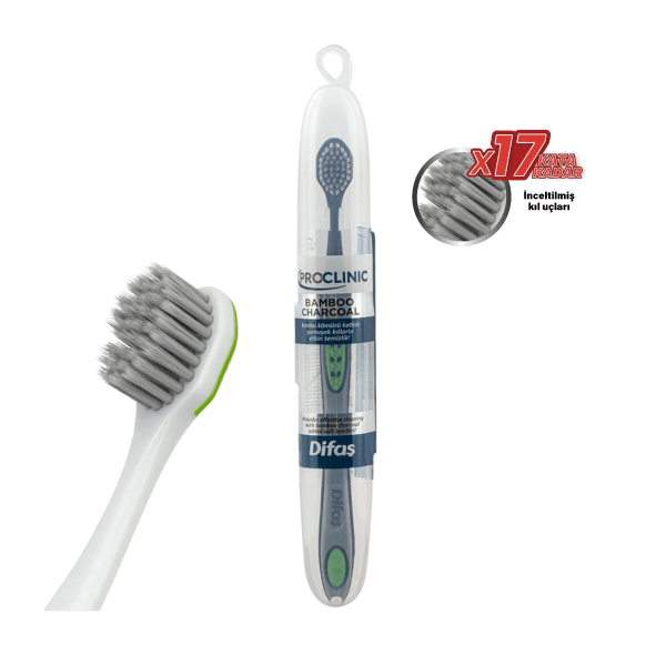 Difaş Pro Clinic Bamboo Charcoal Diş Fırçası
