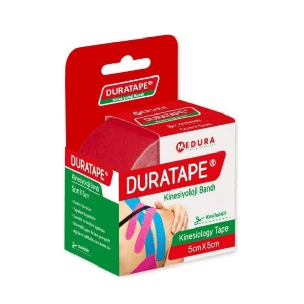 Duratape Kinesiyoloji Bandı 5cm X 5cm Kırmızı
