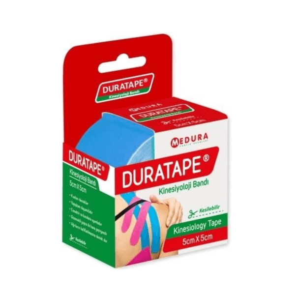 Duratape Kinesiyoloji Bandı 5cm X 5cm Mavi