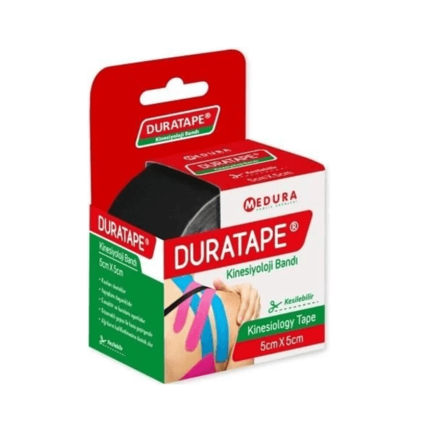Duratape Kinesiyoloji Bandı 5cm X 5cm Siyah