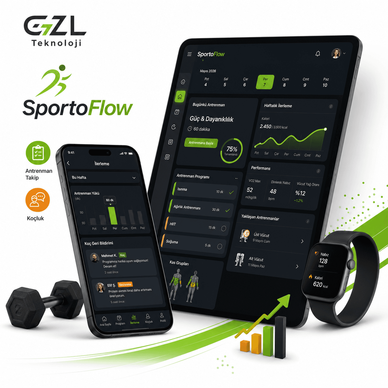 SportoFlow Kişiye Özel Antrenman Takip ve Koçluk Uygulaması