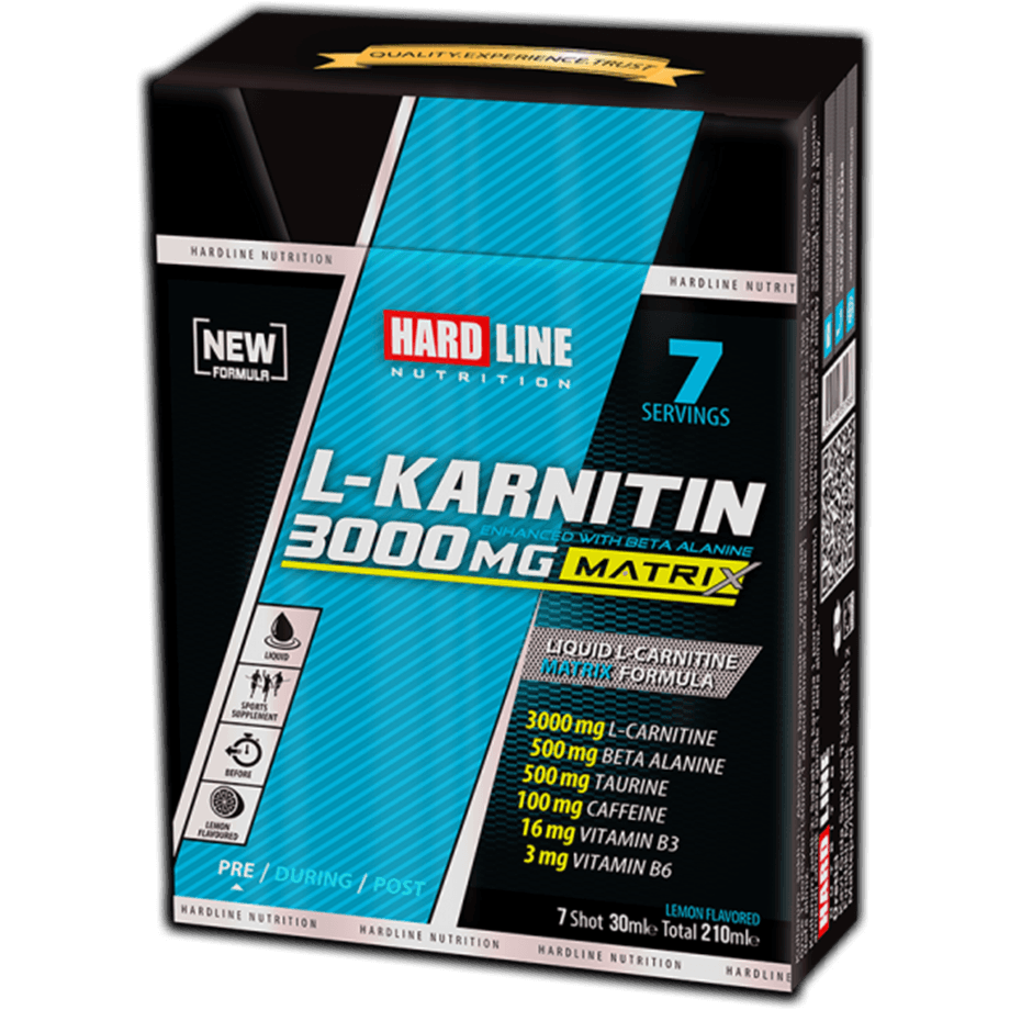 Hardline L-Karnitin Matrix 3000 mg 7 Ampül