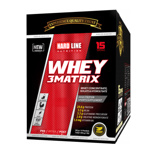 Hardline Whey 3Matrix 30 Gr 15 Adet Muz 450 Gr