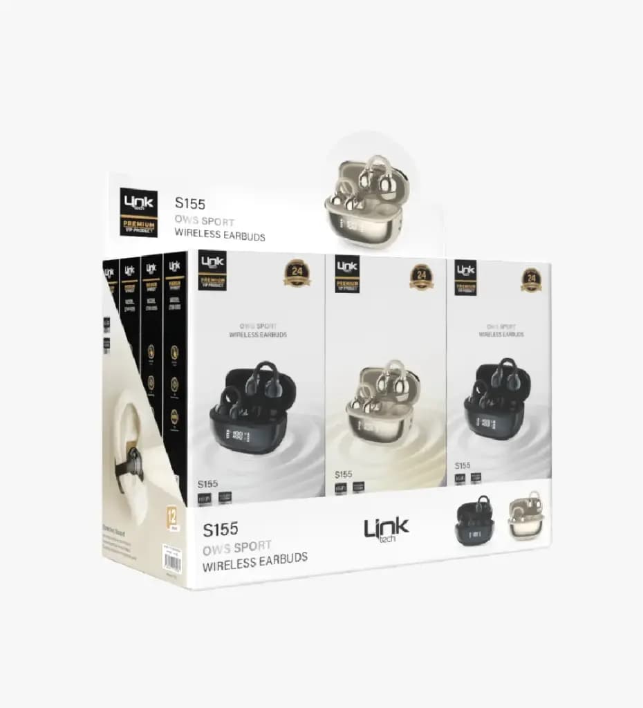 S155 Open‑Ear Clip‑On Wireless Earbuds (12 Pieces)