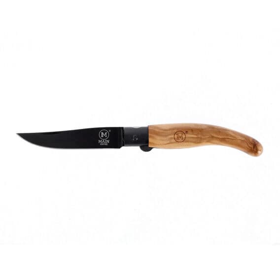 Main Knives 9002 Titanyum Spanish Line 8,7cm Çakı, Zeytin Ağacı