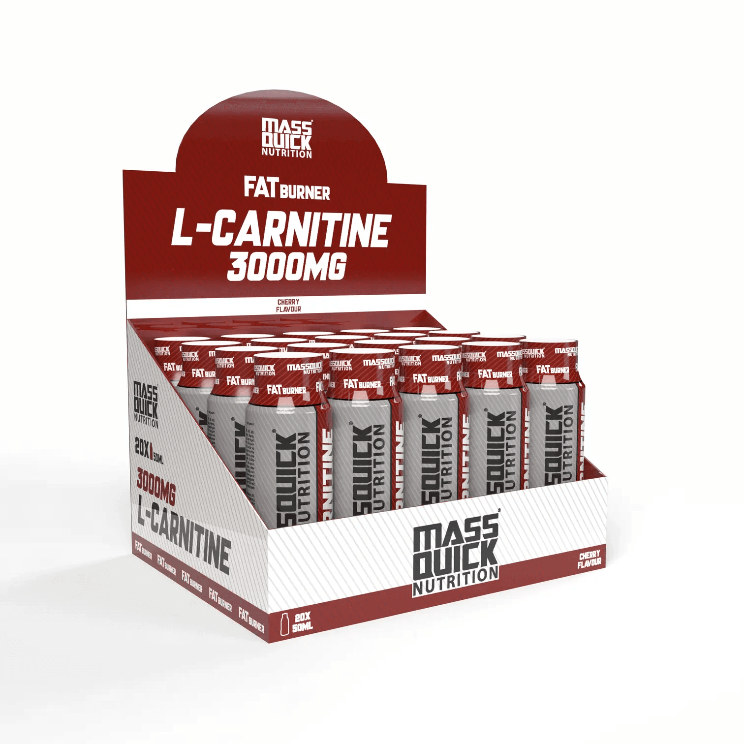 Massquick FatBurner L Carnitine 3000 mg 20 Shot