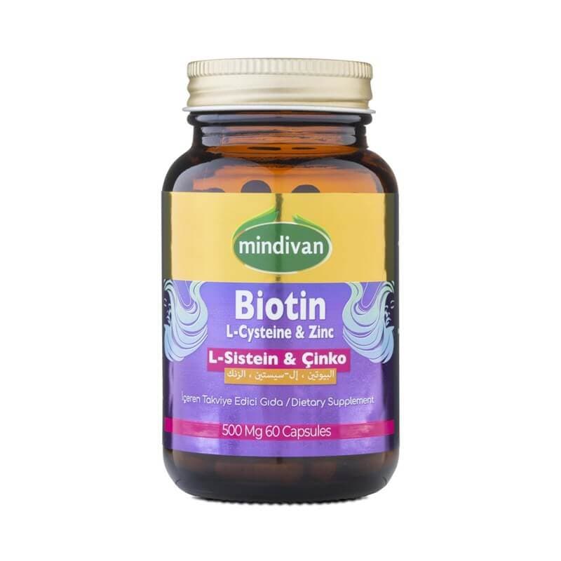 Mindivan Biotin&L-Sistein&Çinko 60 Kapsul