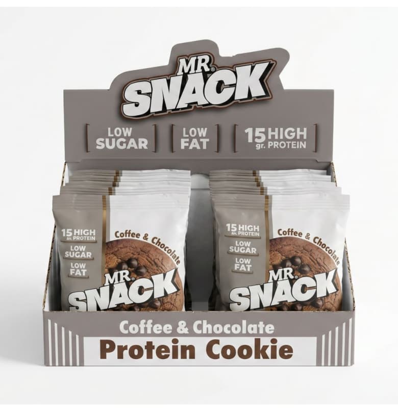 Mr. Snack Protein Cookie Coffee & Chocolate 10 Adet x 50 gram