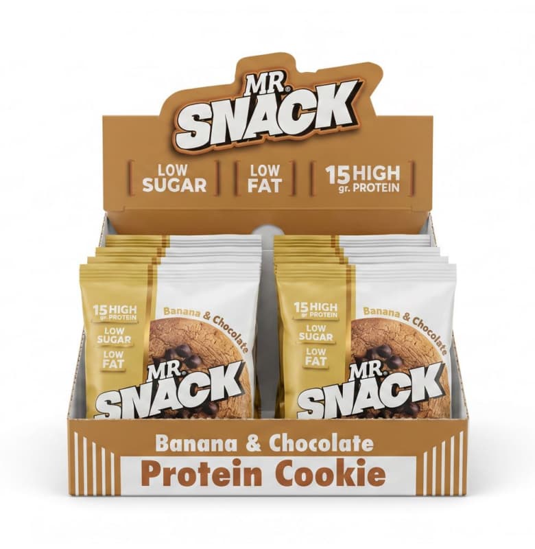 Mr. Snack Protein Cookie Banana & Chocolate 10 Adet x 50 gram