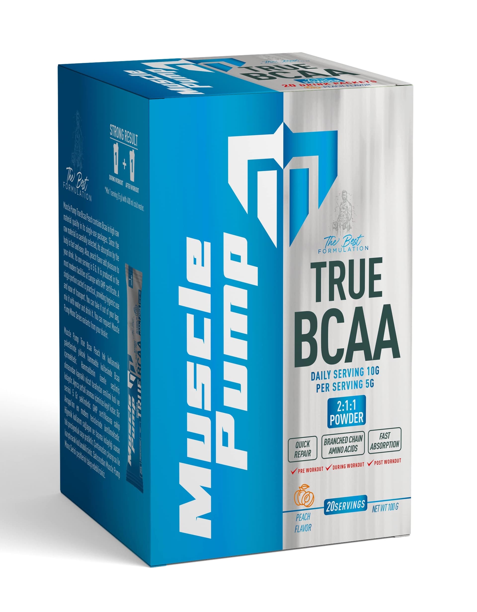 Muscle Pump 2:1:1 True Powder Bcaa Şeftali 20 Saşe