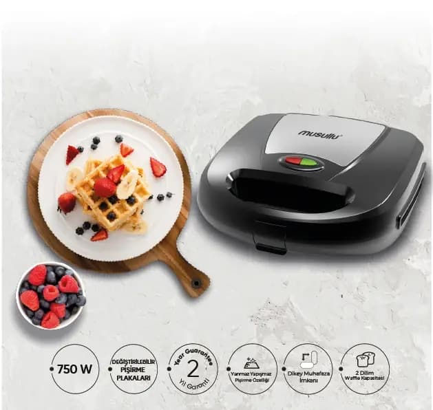 Musullu Tost ve Waffle Makinesi Msl-2038