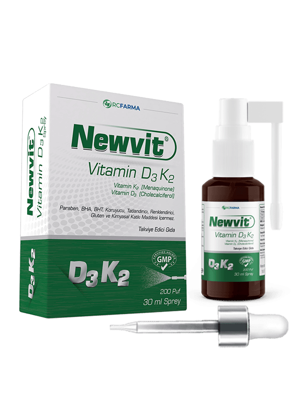 Newvit Vitamin D3 K2 Sprey / Damla 30 ml