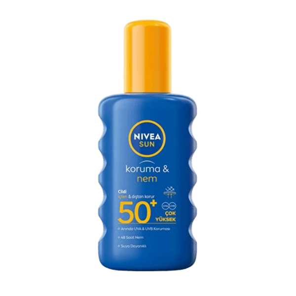 Nivea Sun SPF50 Yüksek Güneş Koruyucu ve Nemlendirici Vücut Spreyi 200 ml