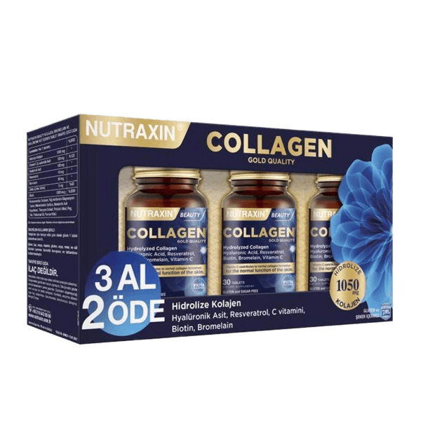 Nutraxin Beauty Gold Collagen 30 Tbl 3 Al 2 Öde 90 Tablet