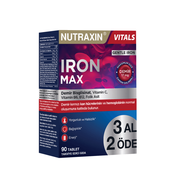 Nutraxin Iron Max 3 Al 2 Öde 90 Tablet