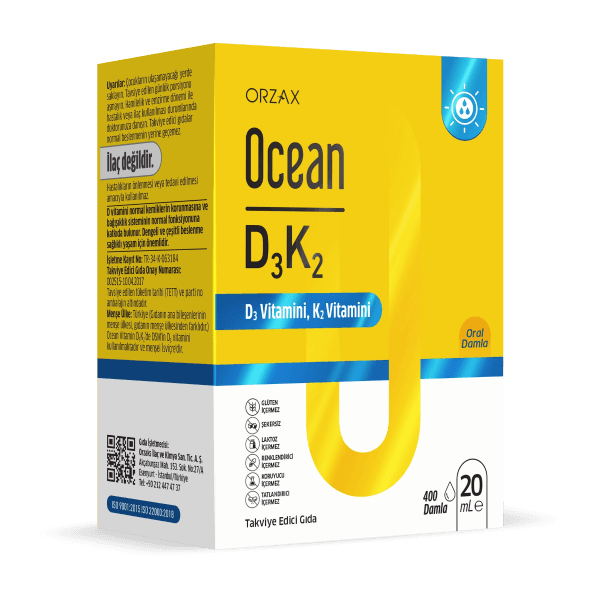 Ocean Vitamin D3 K2 Damla 20 mL