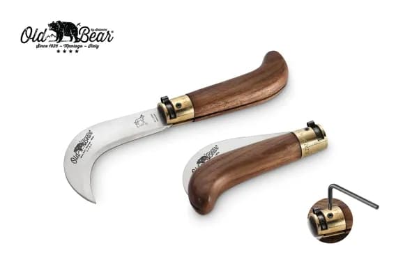 Antonini Old Bear 9,5cm Ceviz Ağacı Saplı Budama L Çakısı