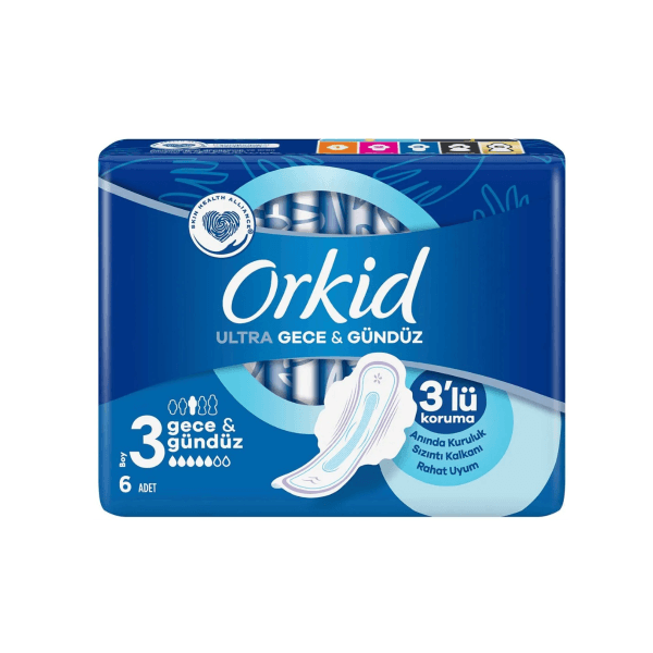 Orkid Hijyenik Ped Ultra Gece Gündüz 6'lı