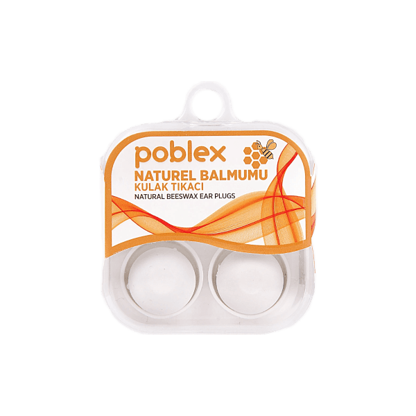 Poblex Naturel Balmumu Kulak Tıkacı 1 Çift (2 ADET) Kutulu