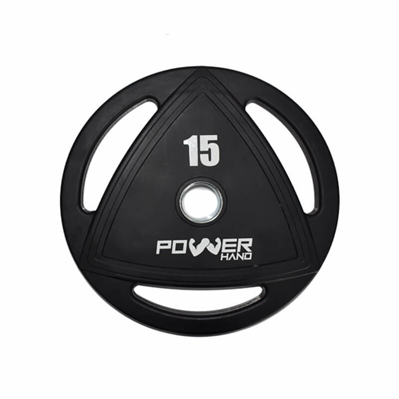 Powerhand Profesyonel Kauçuk Kaplı Olimpik Plaka 15 Kg