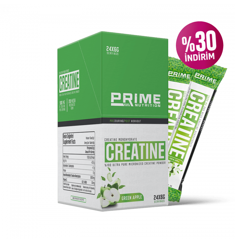 Prime Nutrition Creatine Yeşil Elma 24 Adet x 6 gram