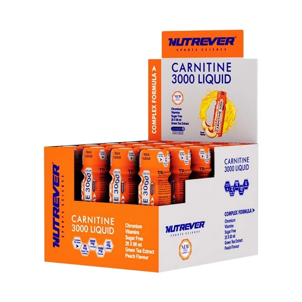 Nutrever L-Carnitine 3000 Mg Likit Şeftali 20 Ampül