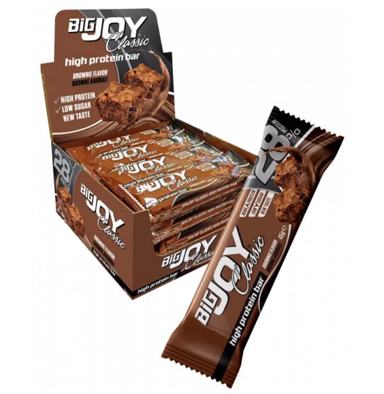 Bigjoy Classic High Protein Bar Brownie 16 Adet x 45 gram