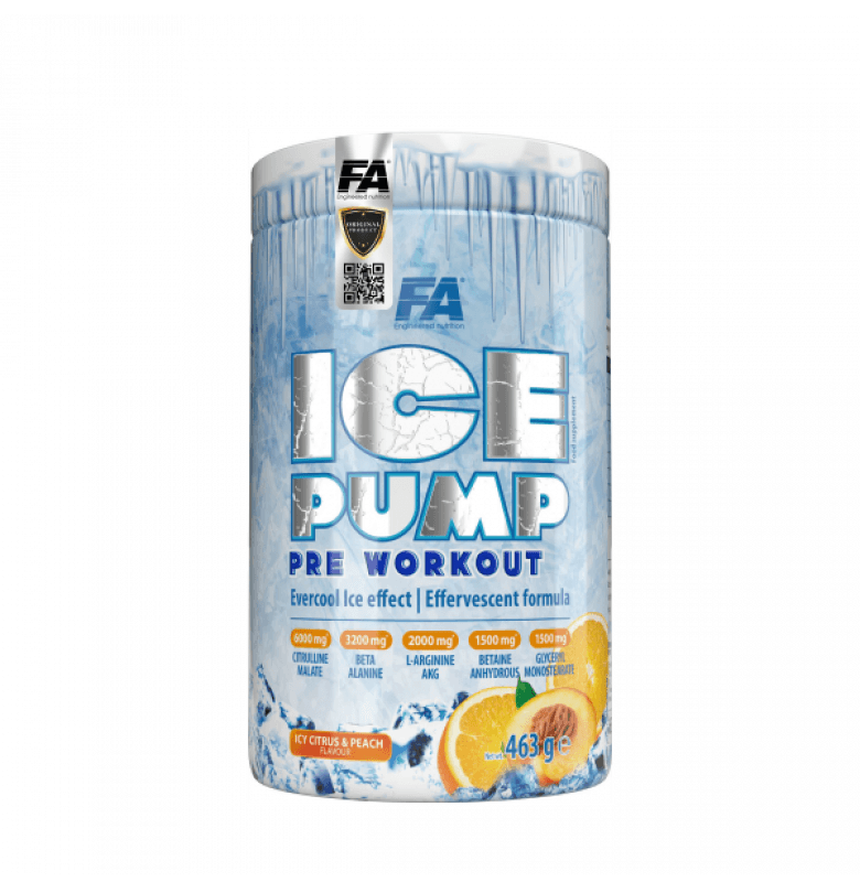 Fa Nutrition Ice Pump Pre Workout Icy Citrus & Peach 463 gram