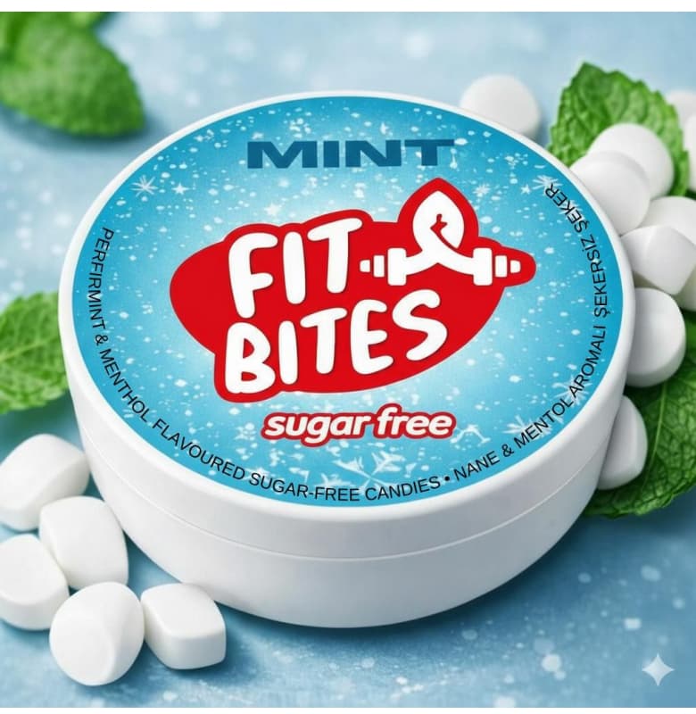 Fit Bites Mint Şekersiz Nane & Mentol 1 Kutu x 50 Mint