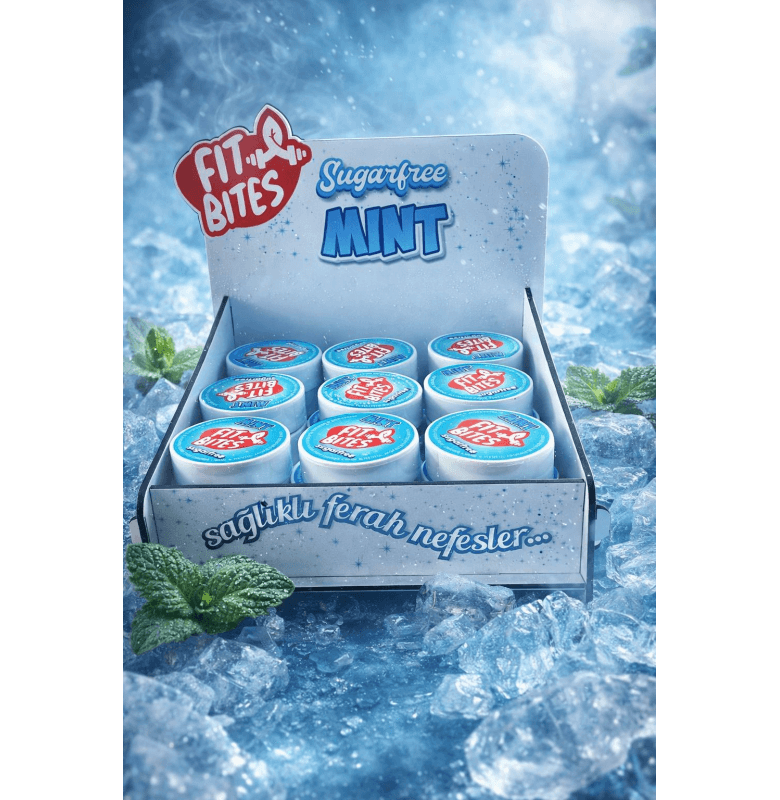 Fit Bites Mint Şekersiz Nane & Mentol 60 Kutu x 50 Mint