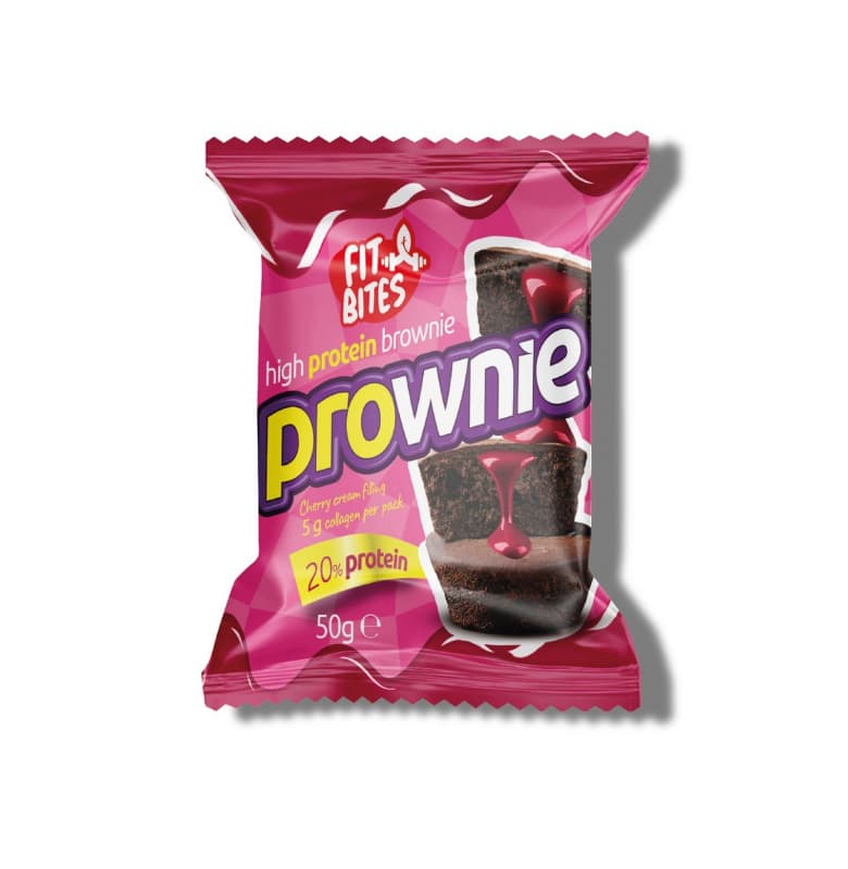 Fit Bites Prownie High Protein Brownie Cherry Cream 50 gram