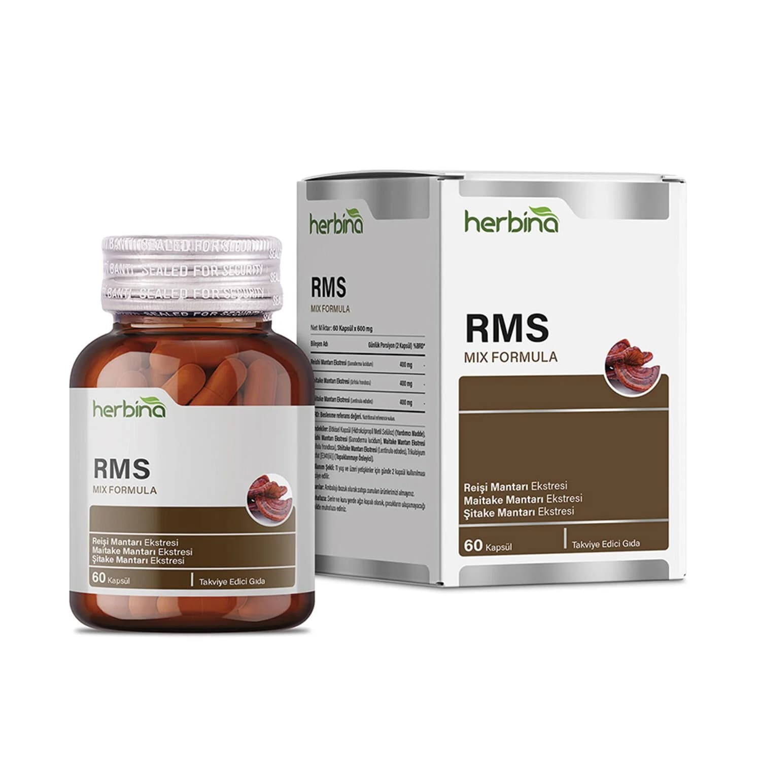 Rms Mix Formula Reişi, Maitake, Şitake Mantarı 60 Kapsül