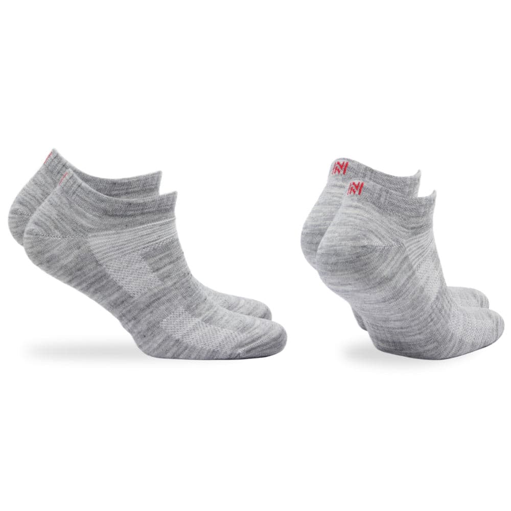 SHELDON LC Düşük Kesim Merino Yünü Outdoor Yürüyüş Çorapları 2'li Paket Açık Gri