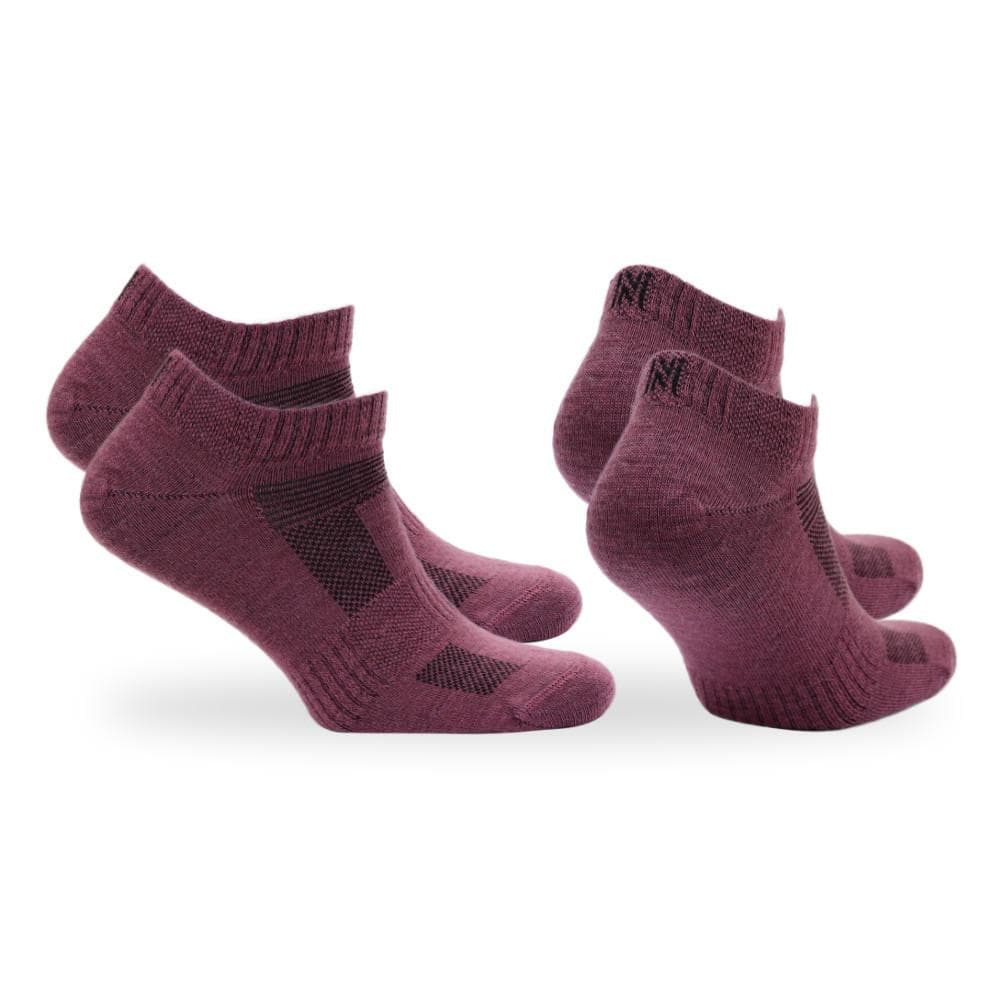 SHELDON LC Düşük Kesim Merino Yünü Outdoor Yürüyüş Çorapları 2'li Paket Rose