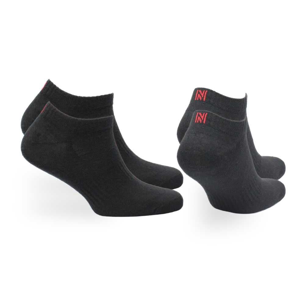 SHELDON LC Düşük Kesim Merino Yünü Outdoor Yürüyüş Çorapları 2'li Paket Siyah