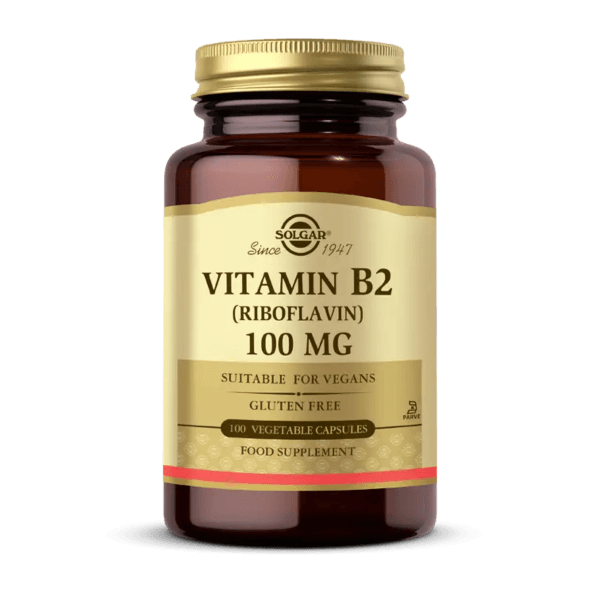 Solgar Vitamin B2 (Riboflavin) 100 mg 100 Kapsül