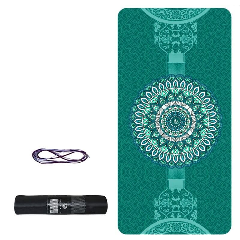 Tusi Yoga Matı ve Pilates Minderi Kilim Desenli Yeşil